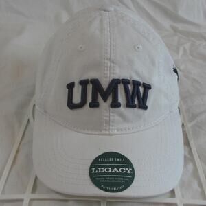 NWT Legacy University of Mary Washington Eagles Strapback Hat/Cap White UMW NCAA